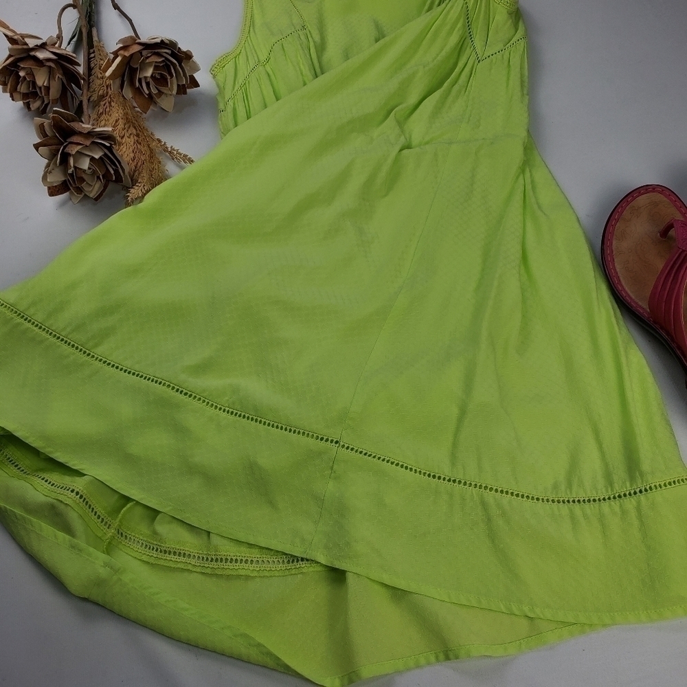 NEW Karl Marc John Lime Honeycomb Lined Dress S - Picture 10 of 10
